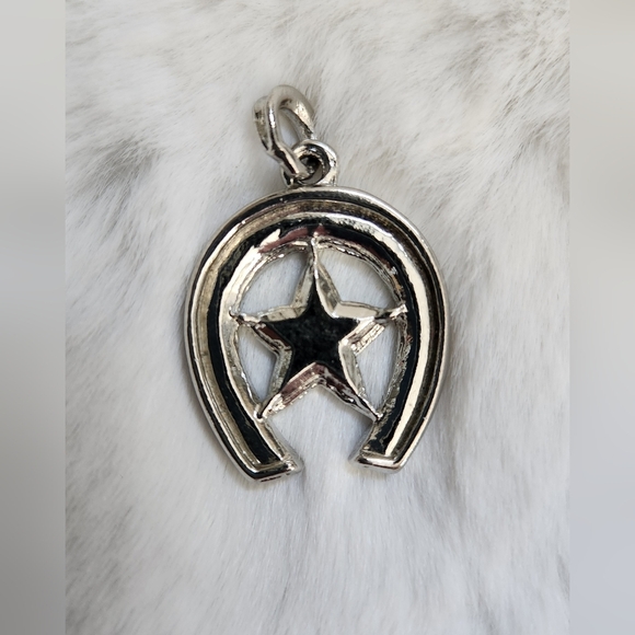 Vintage Star and Horseshoe Crystal Pendant - Picture 2 of 4